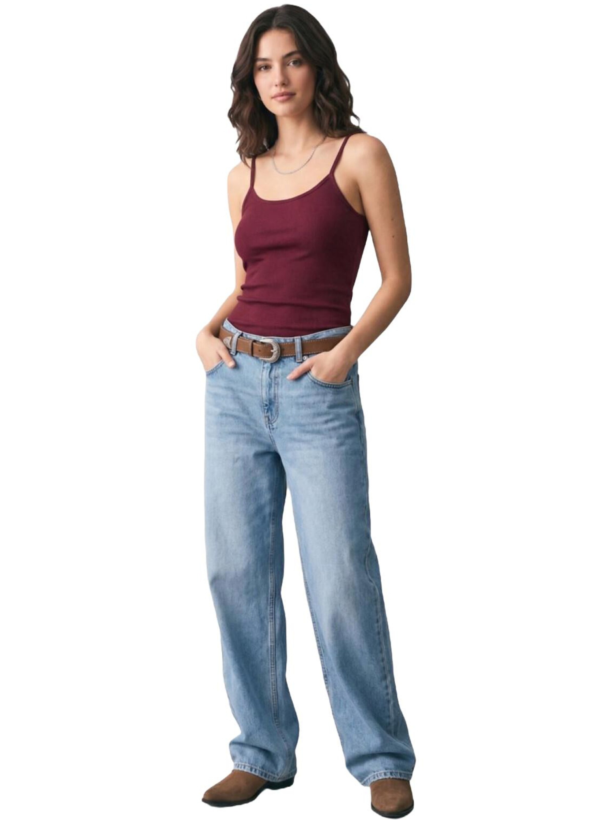 LTB Jeans - Top 'Trägern' en rojo: frente