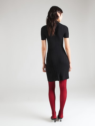 HUGO Red Pletena obleka 'Sareply' | črna barva