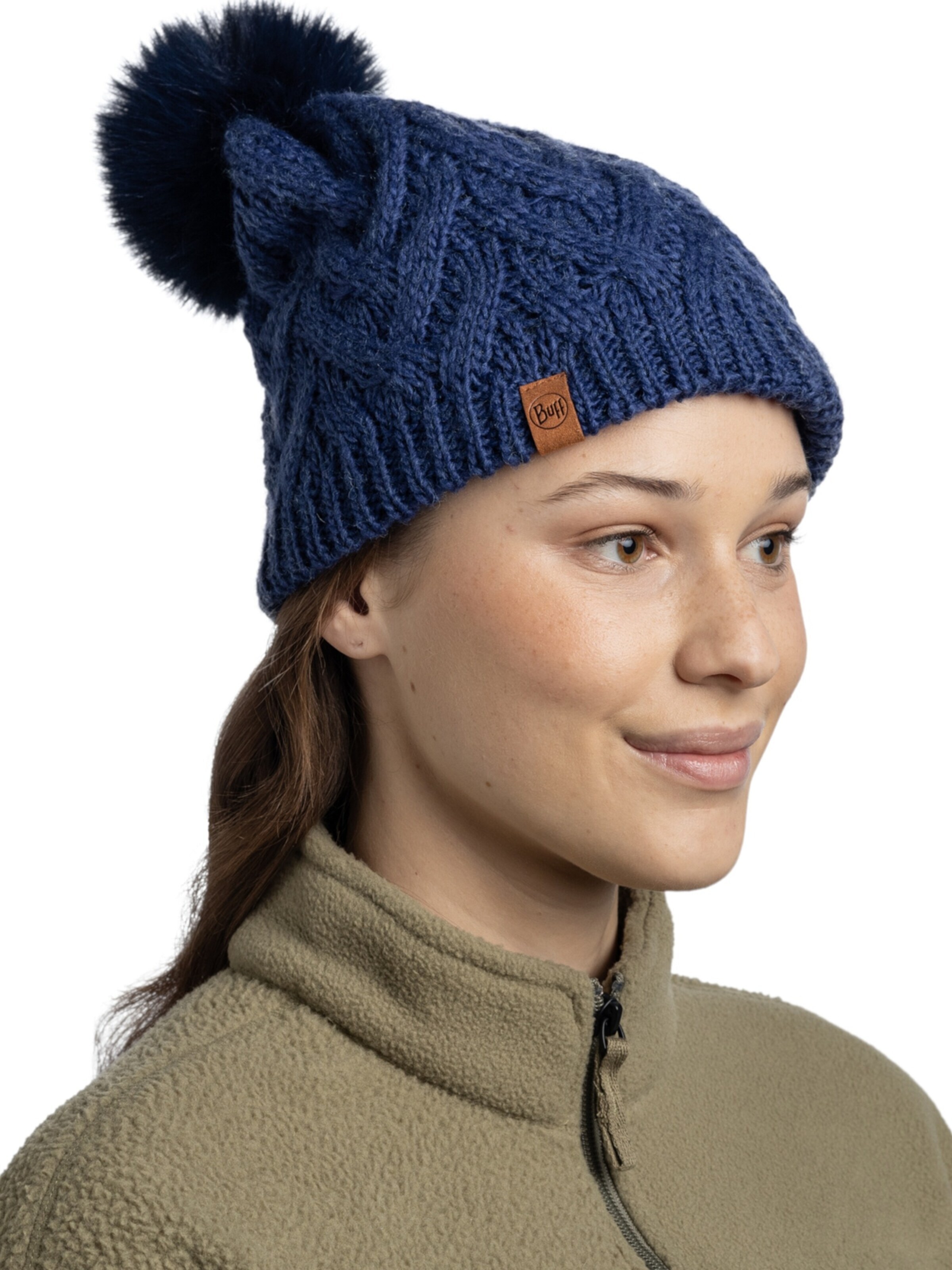 Bonnet 'Buff Knitted Fleece Caryn Beanie' BUFF en bleu