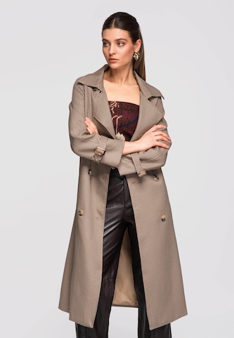 Ombre Between-seasons coat 'Ow-Colc-0120' in Brown