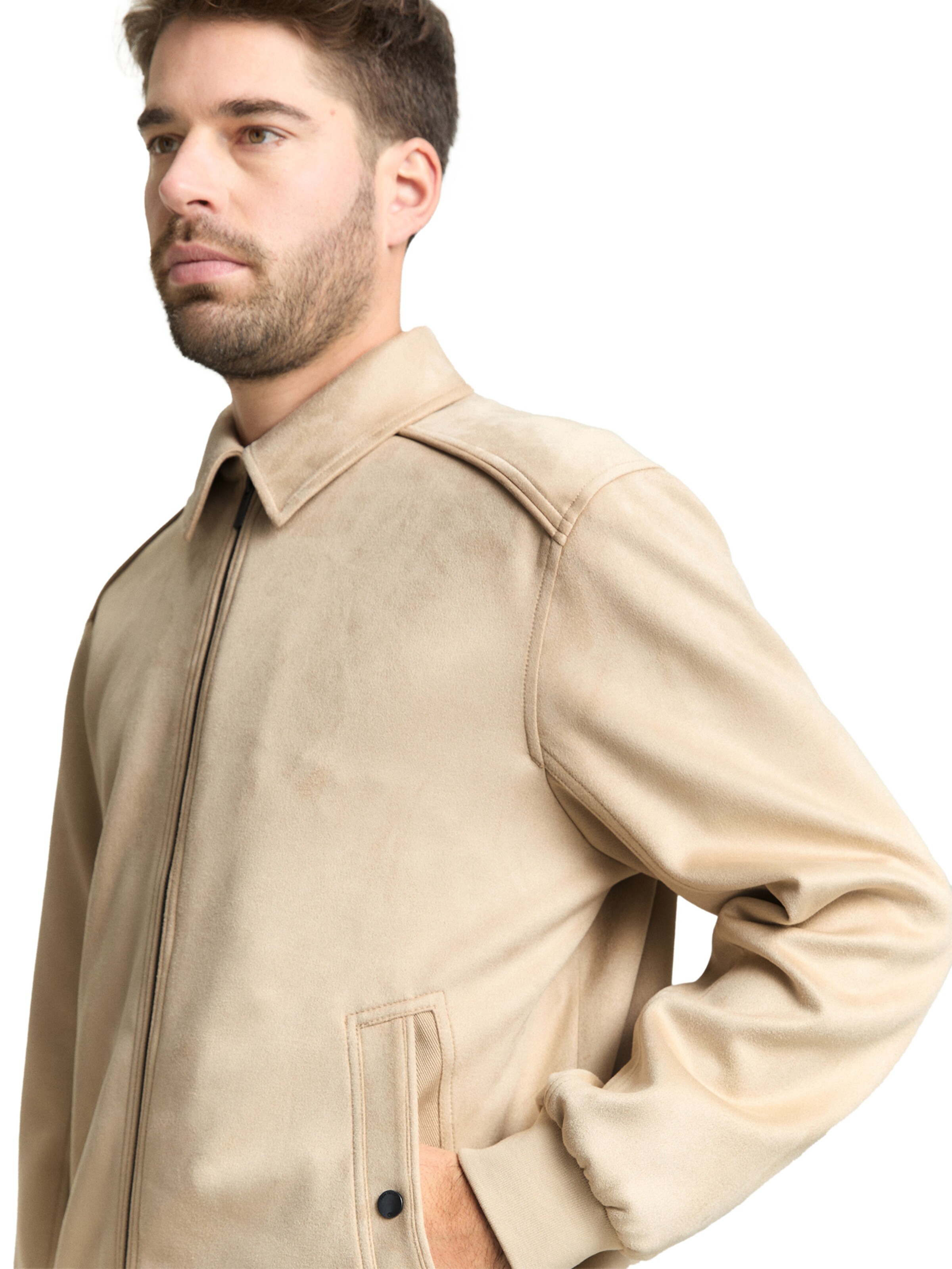 TOM TAILOR Φθινοπωρινό και ανοιξιάτικο μπουφάν σε μπεζ