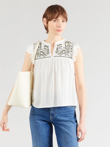 Bluză 'ONLVESTINE' de la ONLY pe alb: față