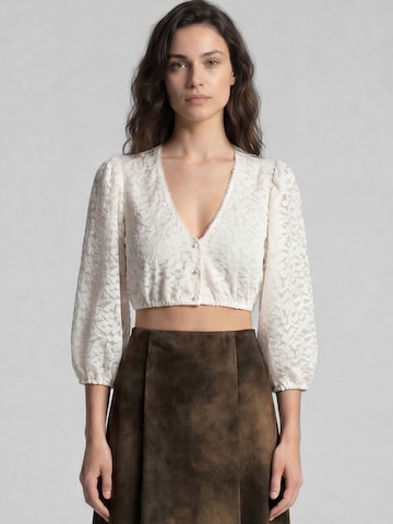 Blouse folklorique 'Kimi' SPIETH & WENSKY en blanc : devant