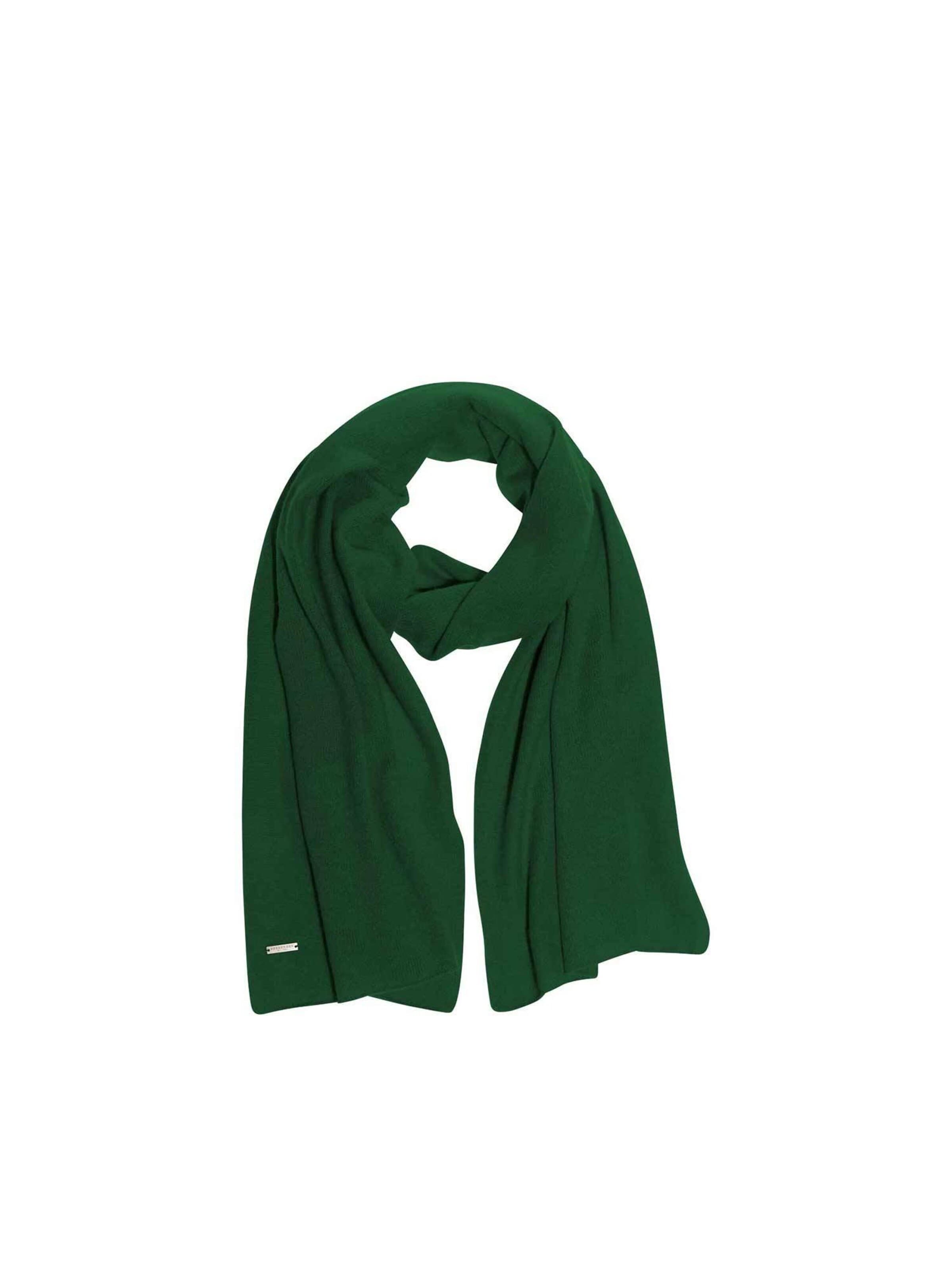 Seeberger Full Finger Gloves 'Schal' in Green: front