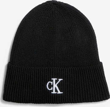 Bonnet Calvin Klein Jeans en noir : devant