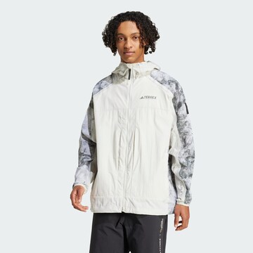 Veste outdoor 'National Geographic' ADIDAS TERREX en gris : devant