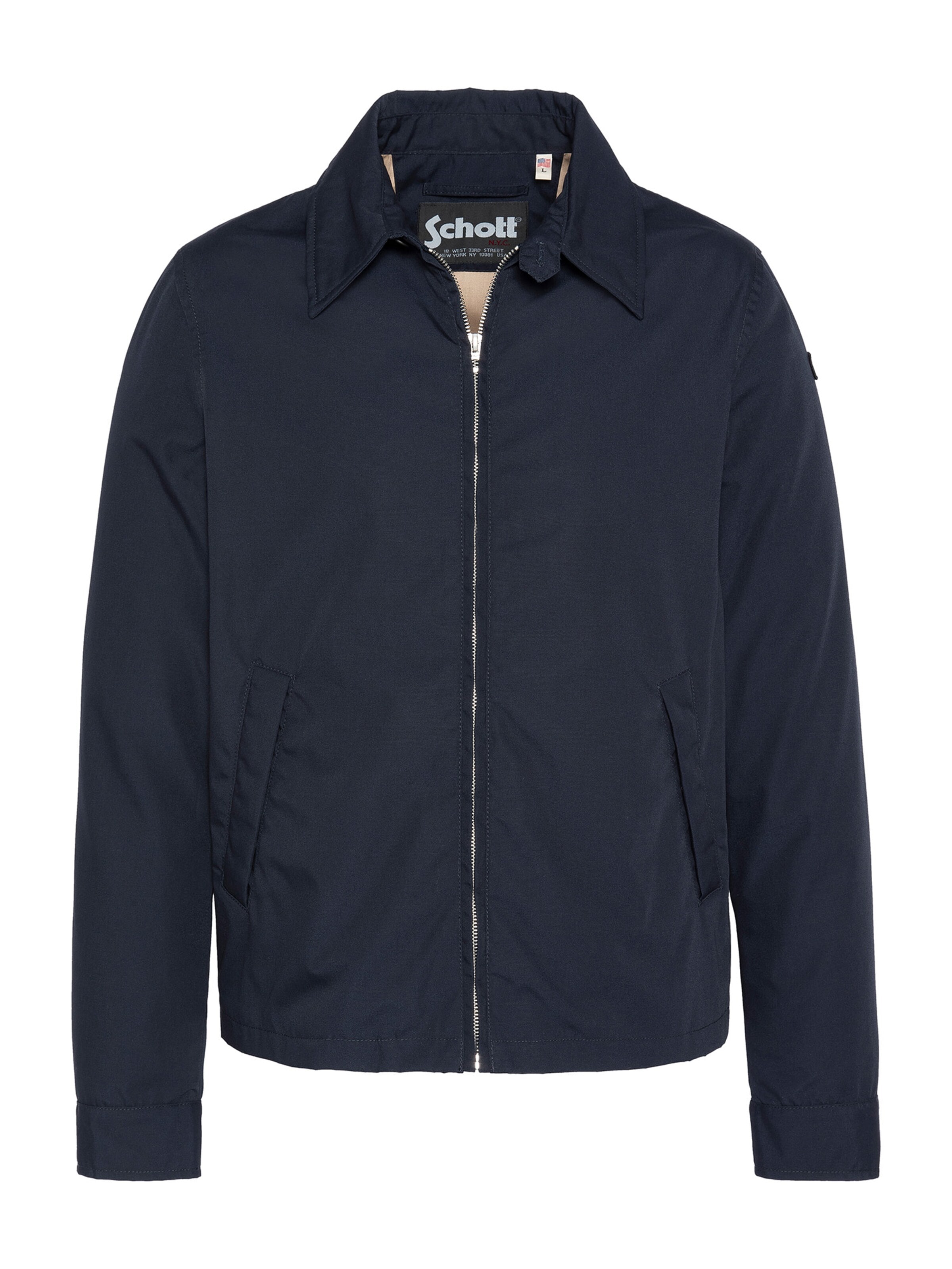 Manteau mi-saison Schott NYC en bleu : devant