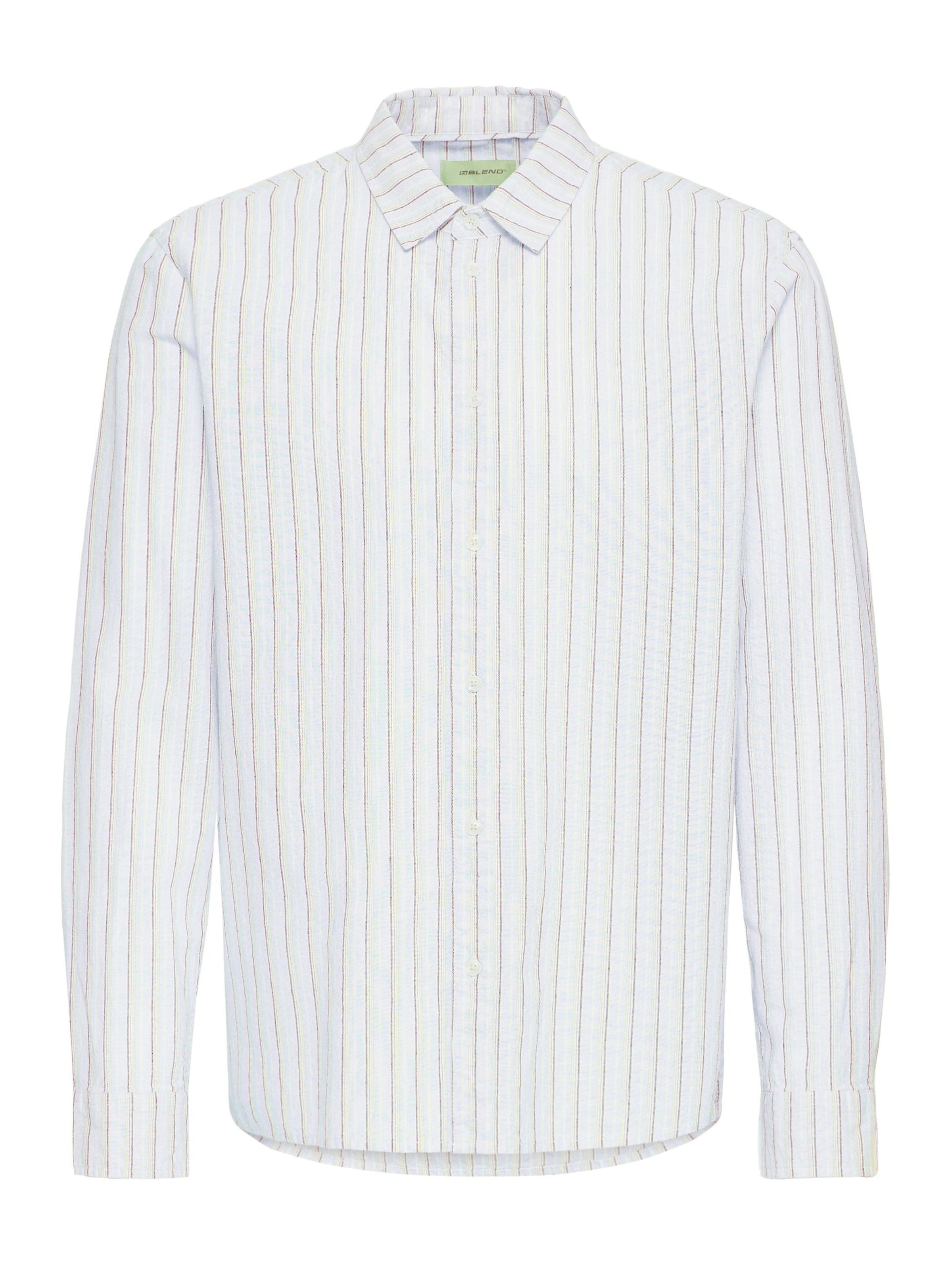 Camicia ' BHAban Linen Mix Striped ' di BLEND in blu: frontale