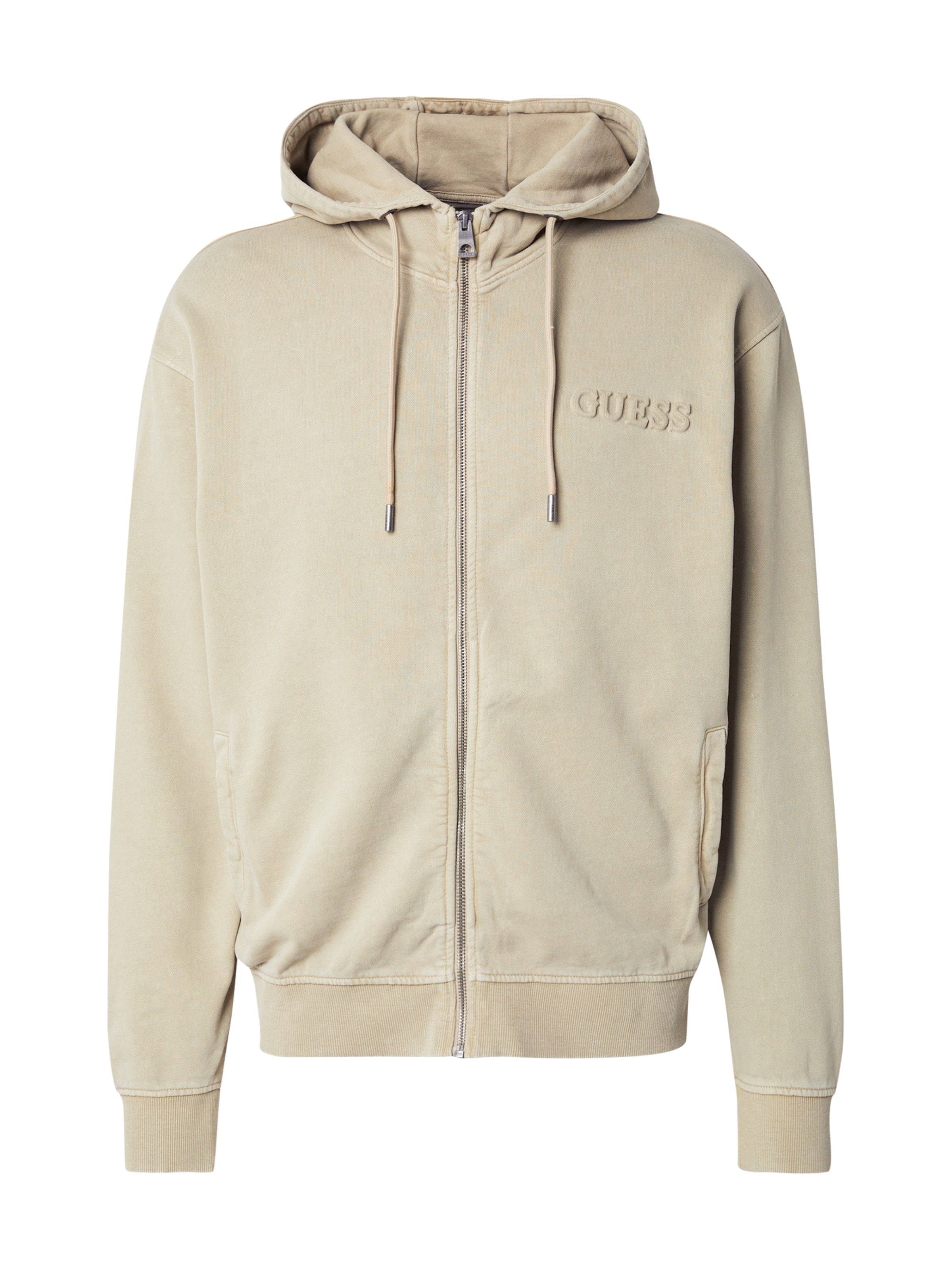 pelēks GUESS Sportiska jaka 'DAVIS': no priekšpuses