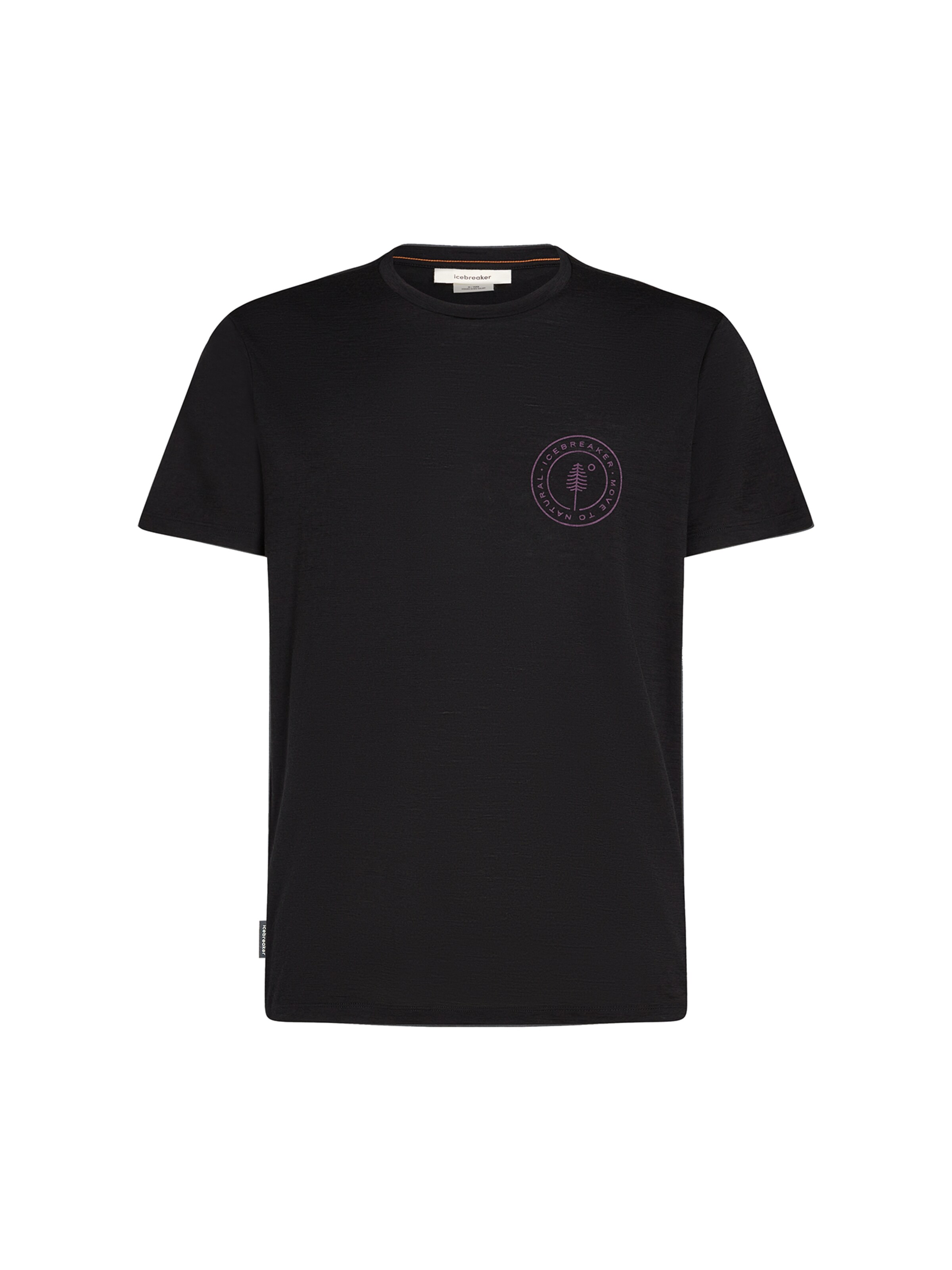 melns ICEBREAKER Standarta piegriezums Sporta krekls: no priekšpuses