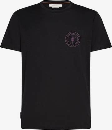 melns ICEBREAKER Standarta piegriezums Sporta krekls: no priekšpuses