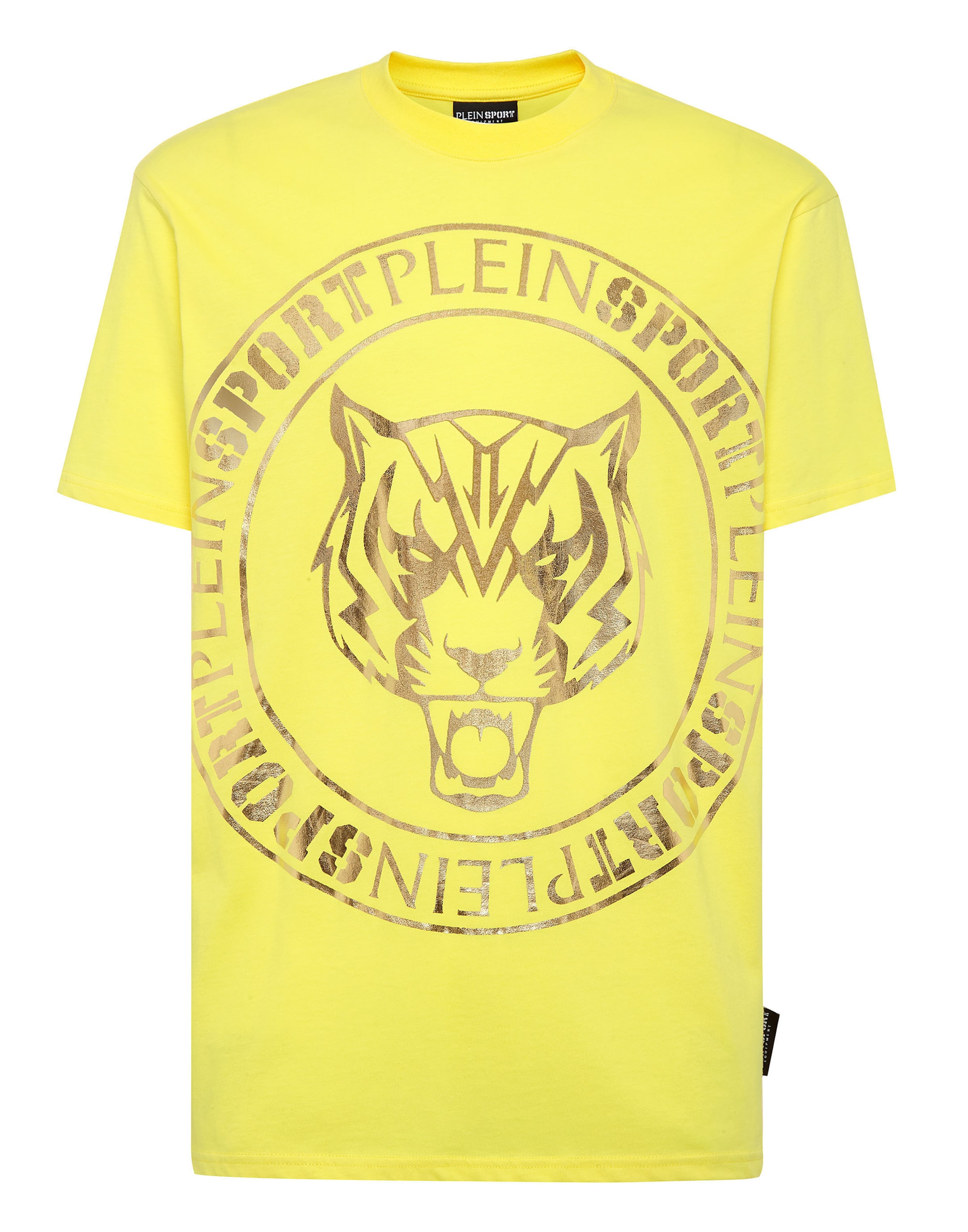 Plein Sport - Camisa 'Tiger' em amarelo: frente