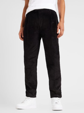 Regular Pantalon à pince TOPMAN en noir : devant