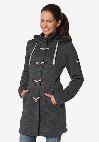 POLARINO Athletic Fleece Jacket in Grey: front