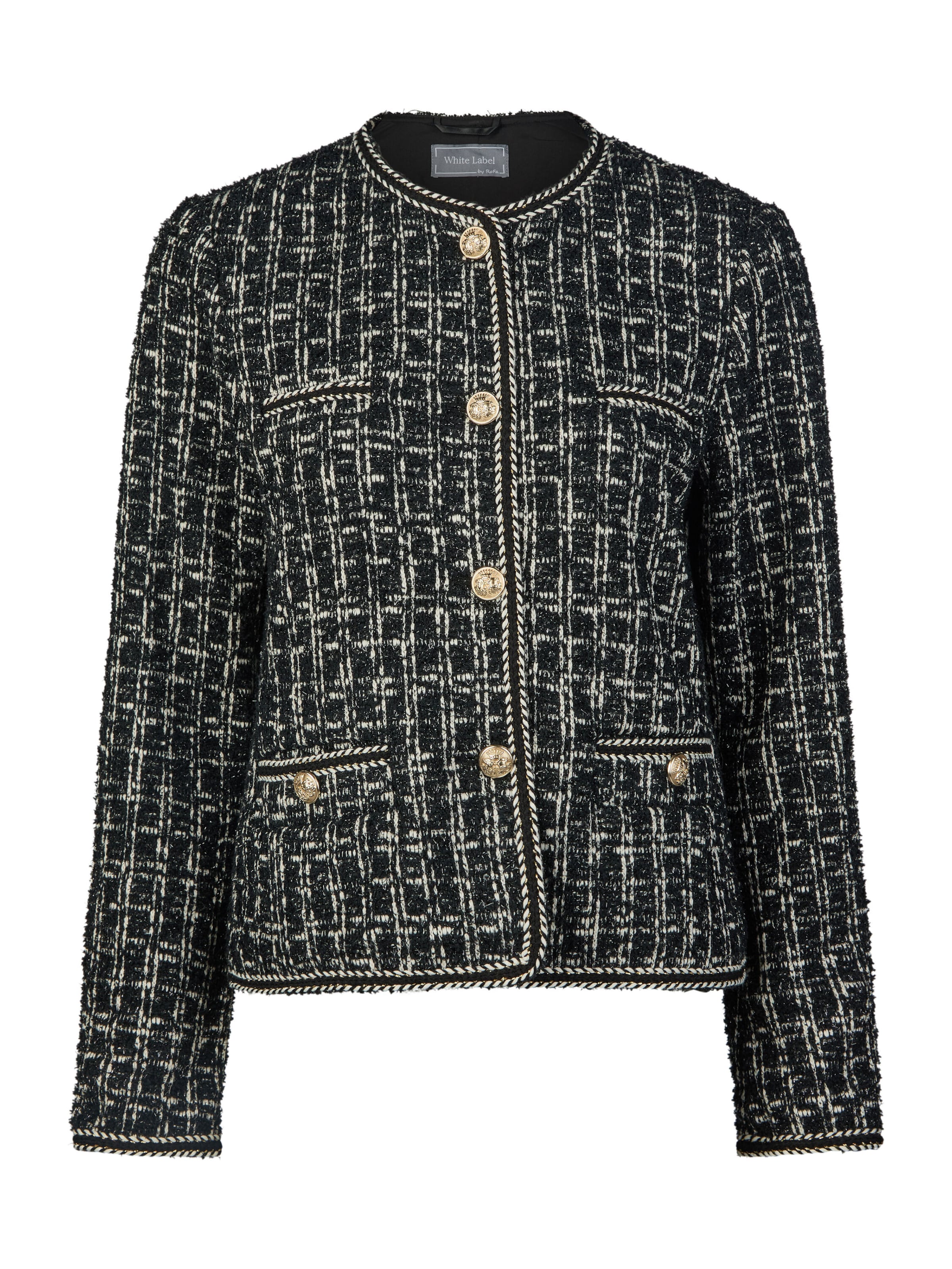 White Label Blazer in Black: front