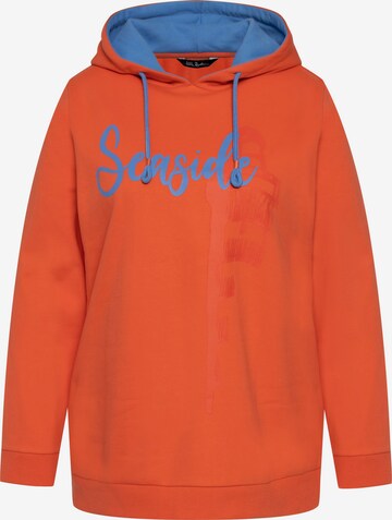 Sweat-shirt Ulla Popken en orange : devant