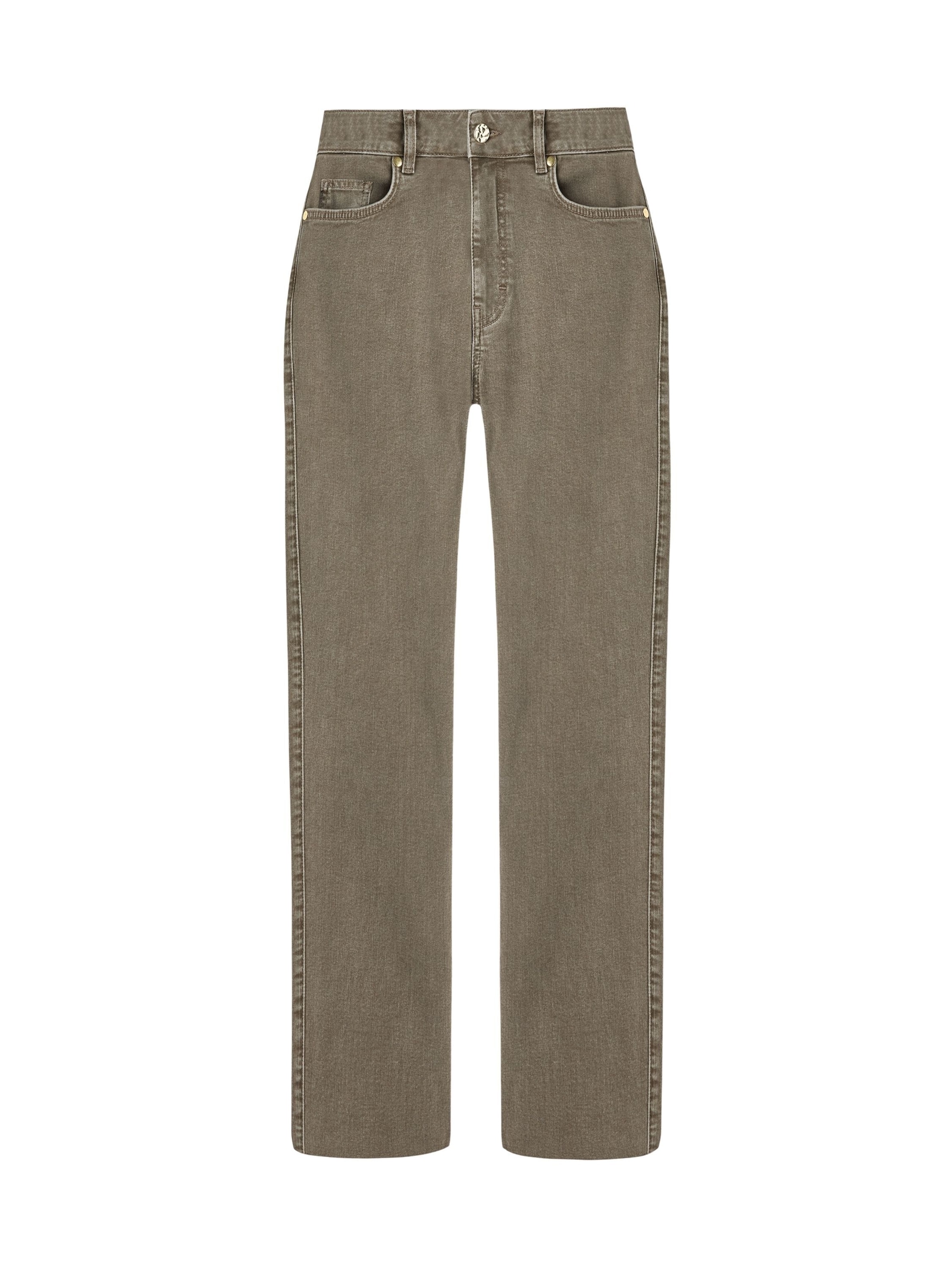 adl Tapered Jeans in Brown: front