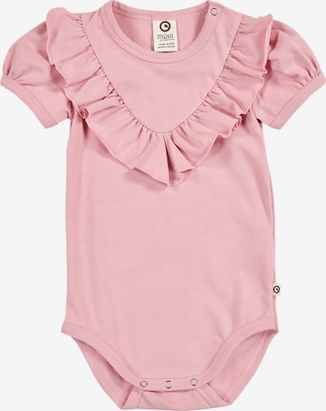 Barboteuse / body Müsli by GREEN COTTON en rose : devant