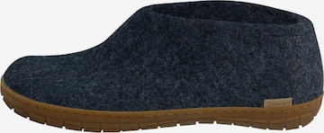 Glerups Hausschuh 'Honey' in Blau: Vorderseite