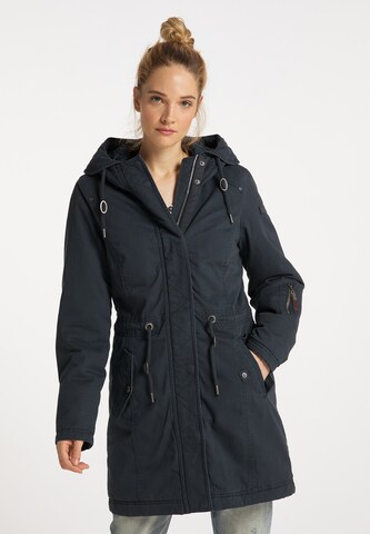 DreiMaster Vintage Winterparka in Blauw: voorkant