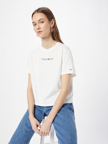 Tricou de la Tommy Jeans pe alb: față