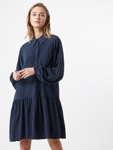 Y.A.S - Vestido camisero en azul: frente