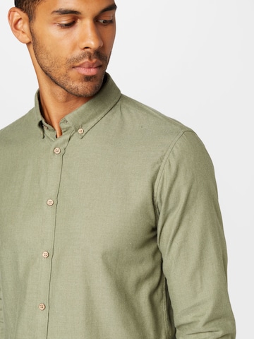 !Solid Regular fit Button Up Shirt 'Pete' in Green