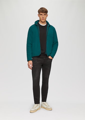 s.Oliver Fleece jas in Blauw