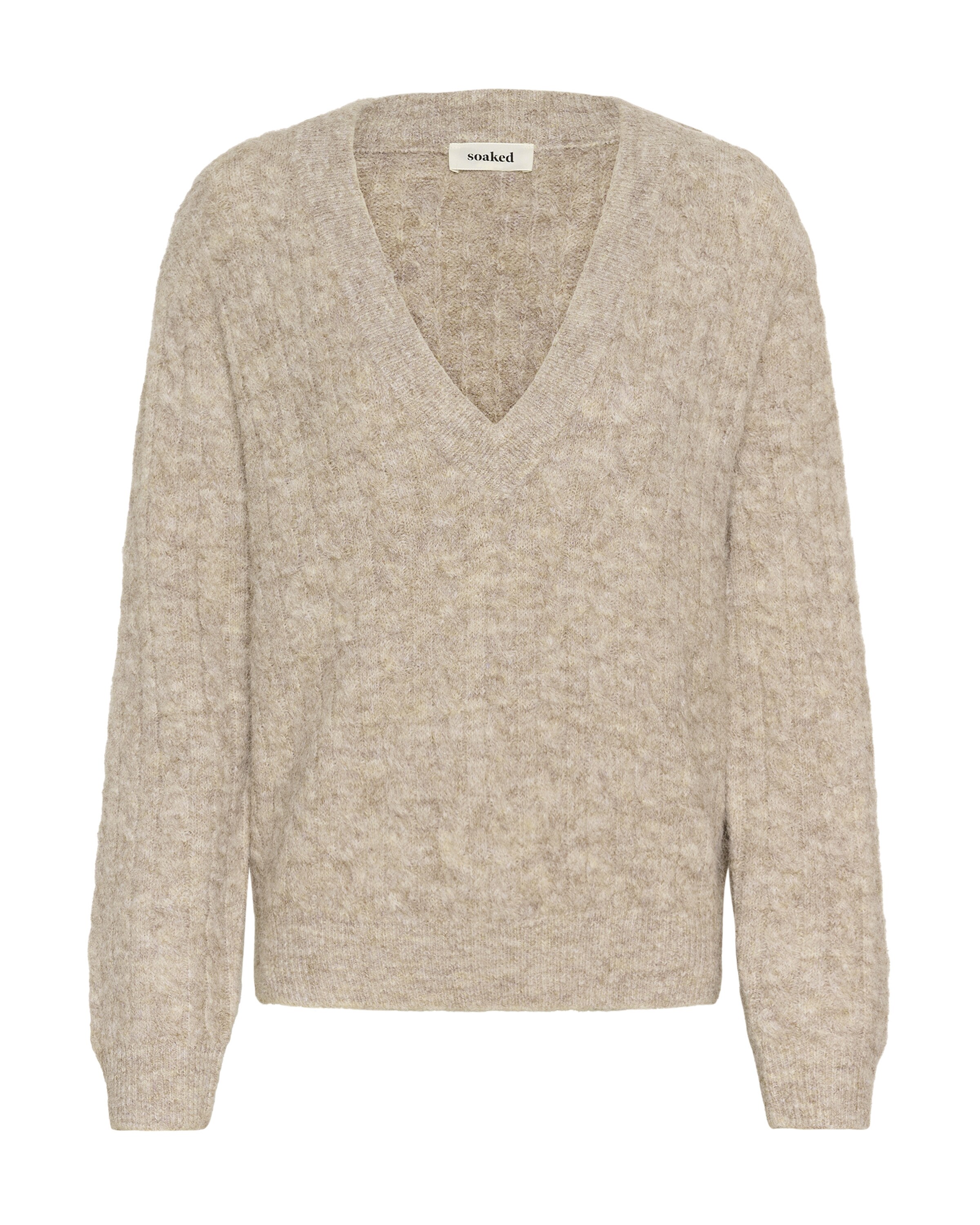 SOAKED IN LUXURY Trui 'SLVespera' in Beige: voorkant