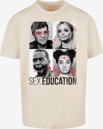 T-Shirt 'Sex Education Class Photos Netflix TV Series' F4NT4STIC en beige : devant