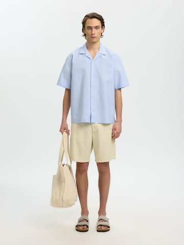 SELECTED - Ajuste regular Camisa en azul