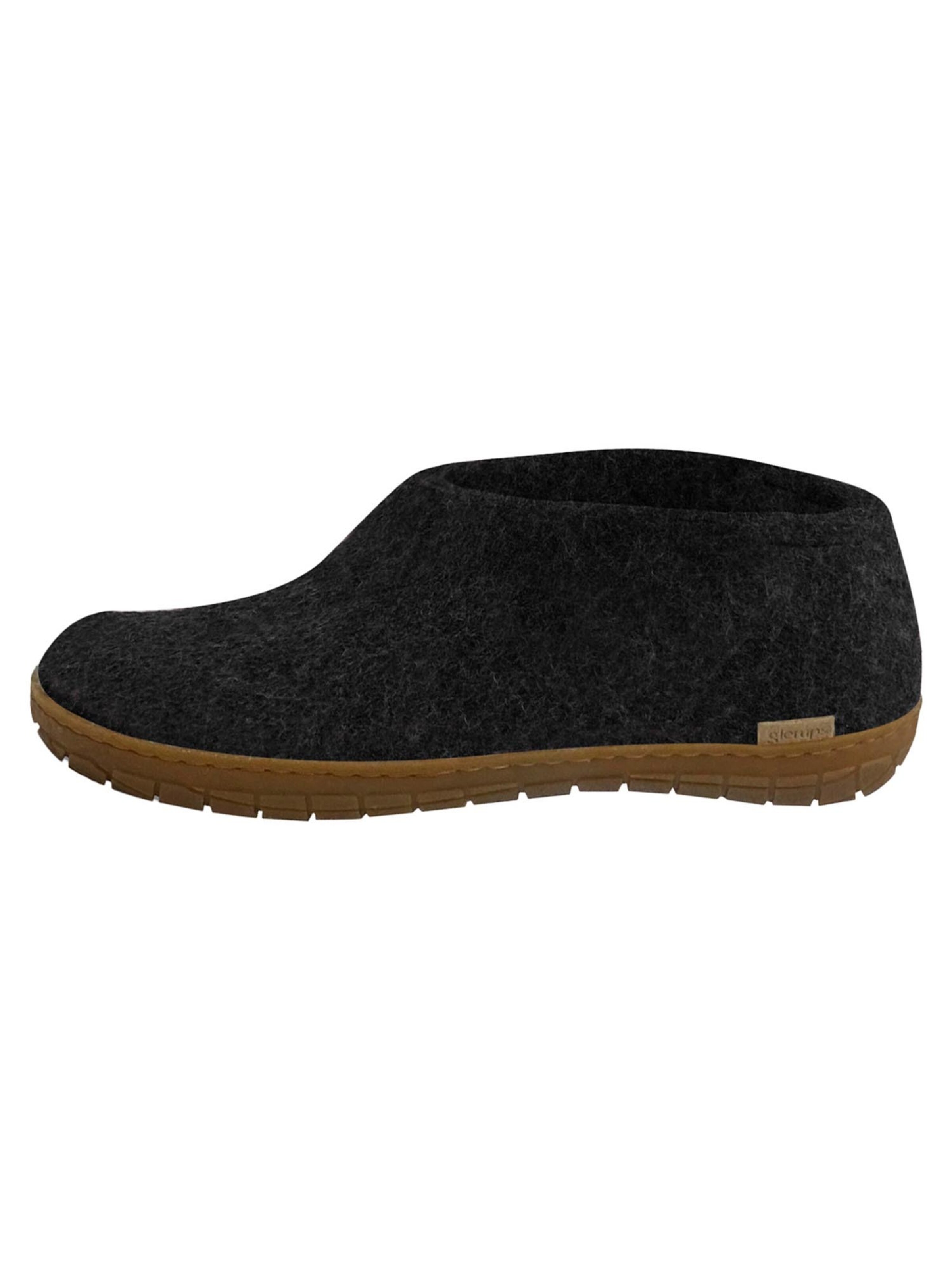 Glerups Slippers 'Honey' in Black: front
