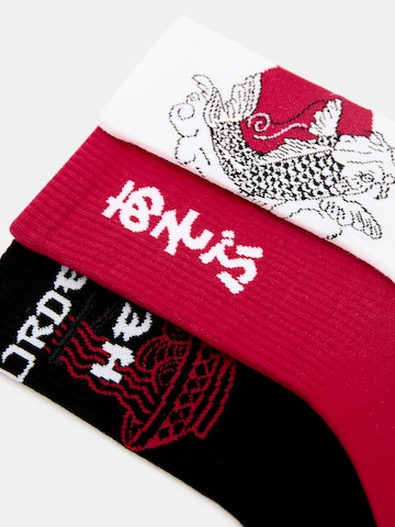 Chaussettes Pull&Bear en rouge