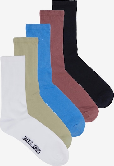 JACK & JONES Sokken 'HUGO' in de kleur Navy / Royal blue/koningsblauw / Pastelgroen / Rosa / Wit, Productweergave