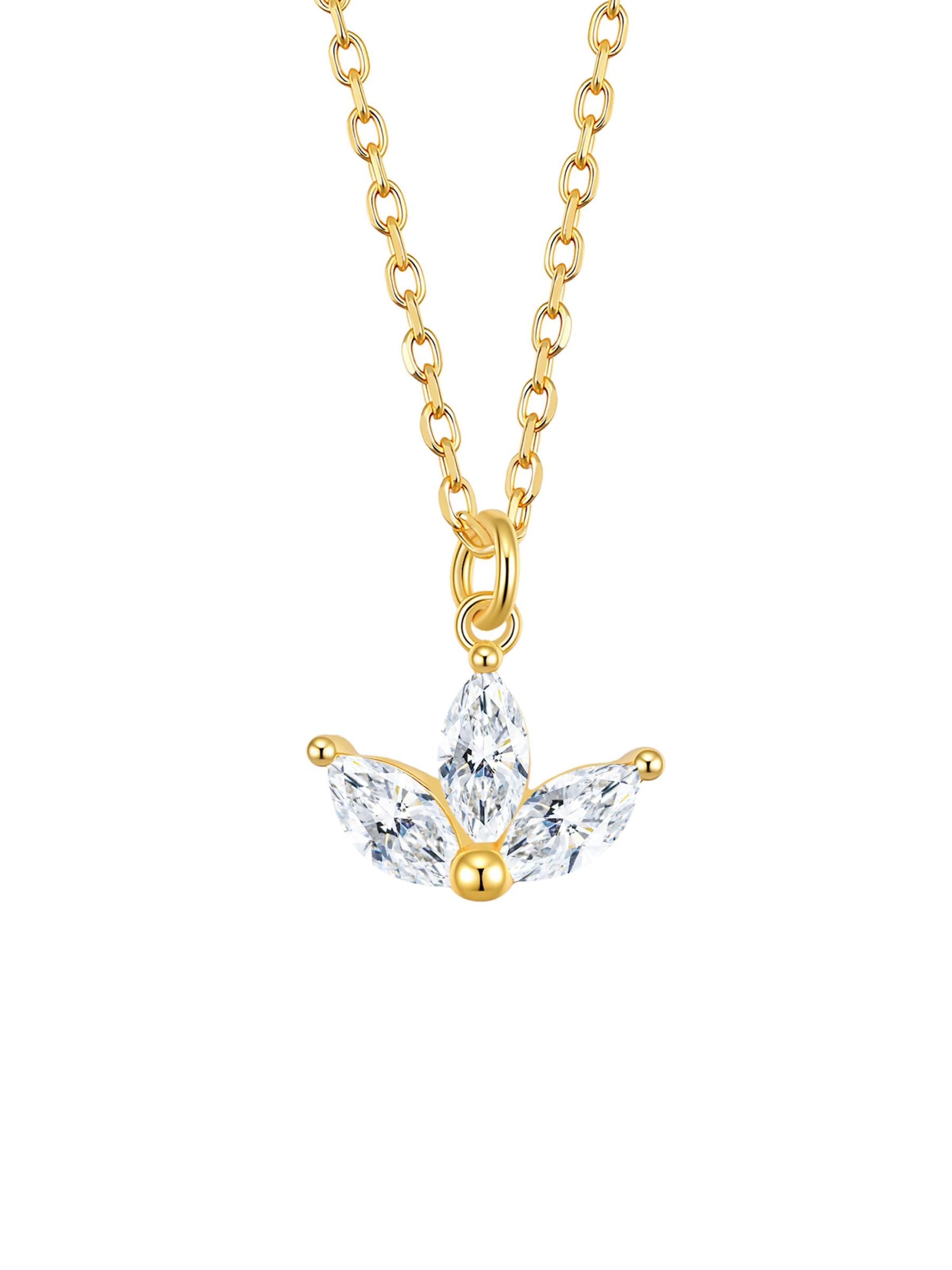 Hey Happiness - Cadena 'Marquise Flower' en oro