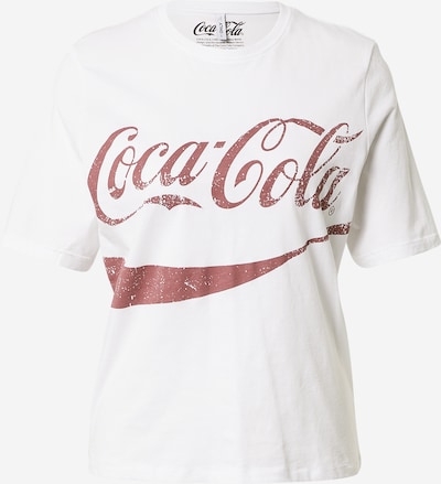 ONLY Majica 'COCA COLA' | bordo / bela barva, Prikaz izdelka