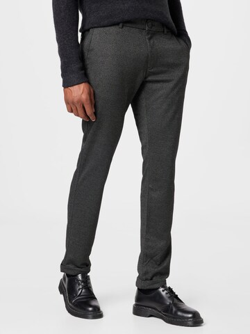 TOM TAILOR Slim fit Chino Pants 'Travis' in Black: front