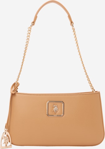 U.S. POLO ASSN. Olkalaukku värissä beige: etupuoli