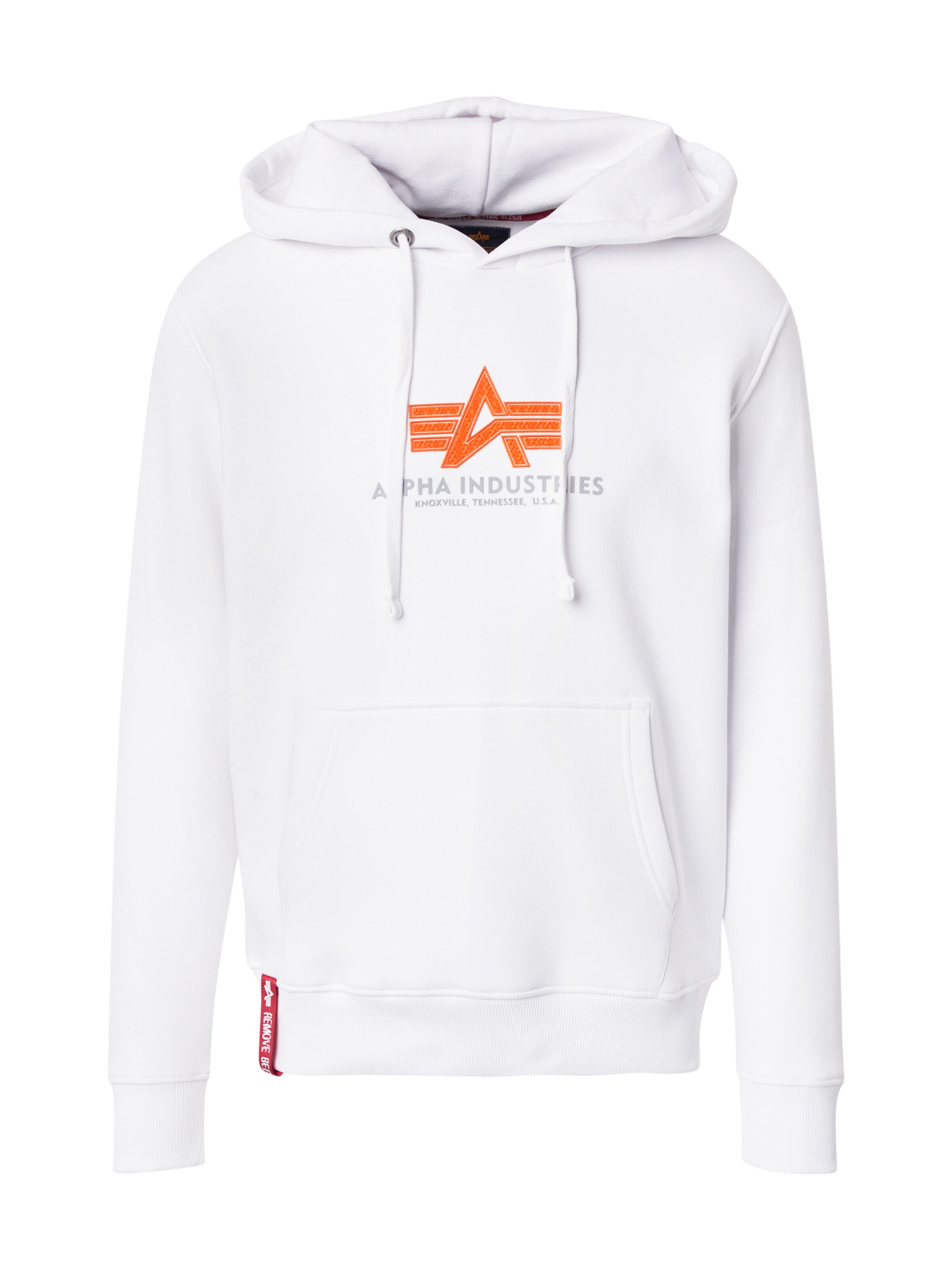 ALPHA INDUSTRIES Sweatshirt i vit: framsida