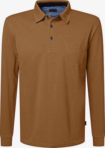 PIERRE CARDIN Poloshirt in Braun: Vorderseite