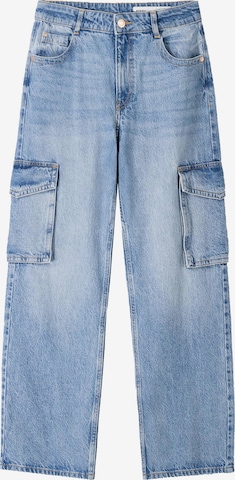 Regular Jeans cargo Bershka en bleu : devant