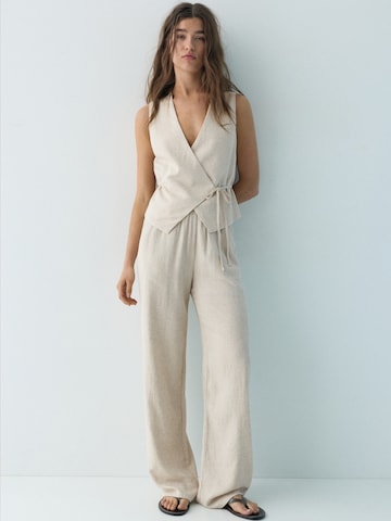 Pull&Bear Jakkesætsvest i beige: forside