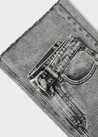 MANGO TEEN Wide leg Jeans 'Сulottet' in Grey