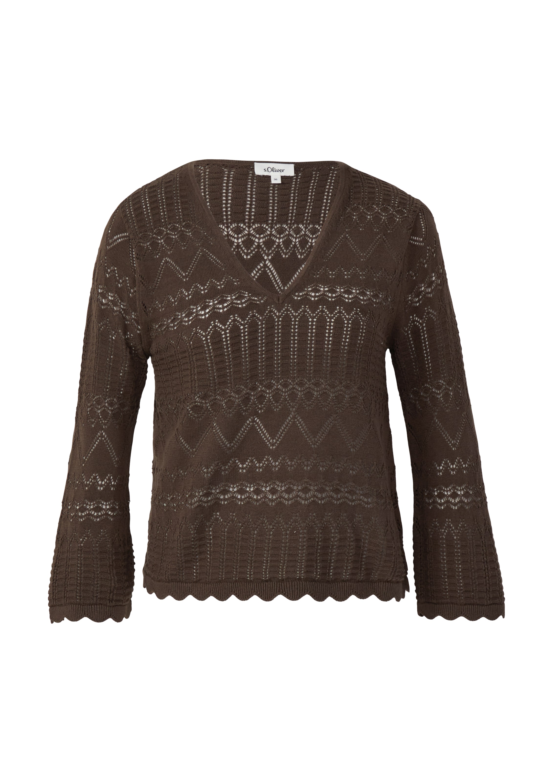 s.Oliver Pullover in Braun: Vorderseite