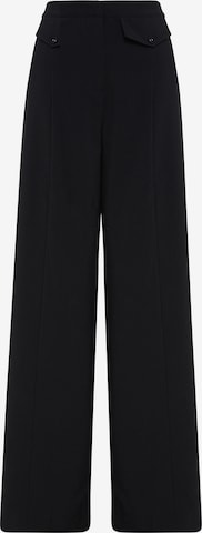 The Fated Wide leg Trousers 'ELVINA' in Black: front