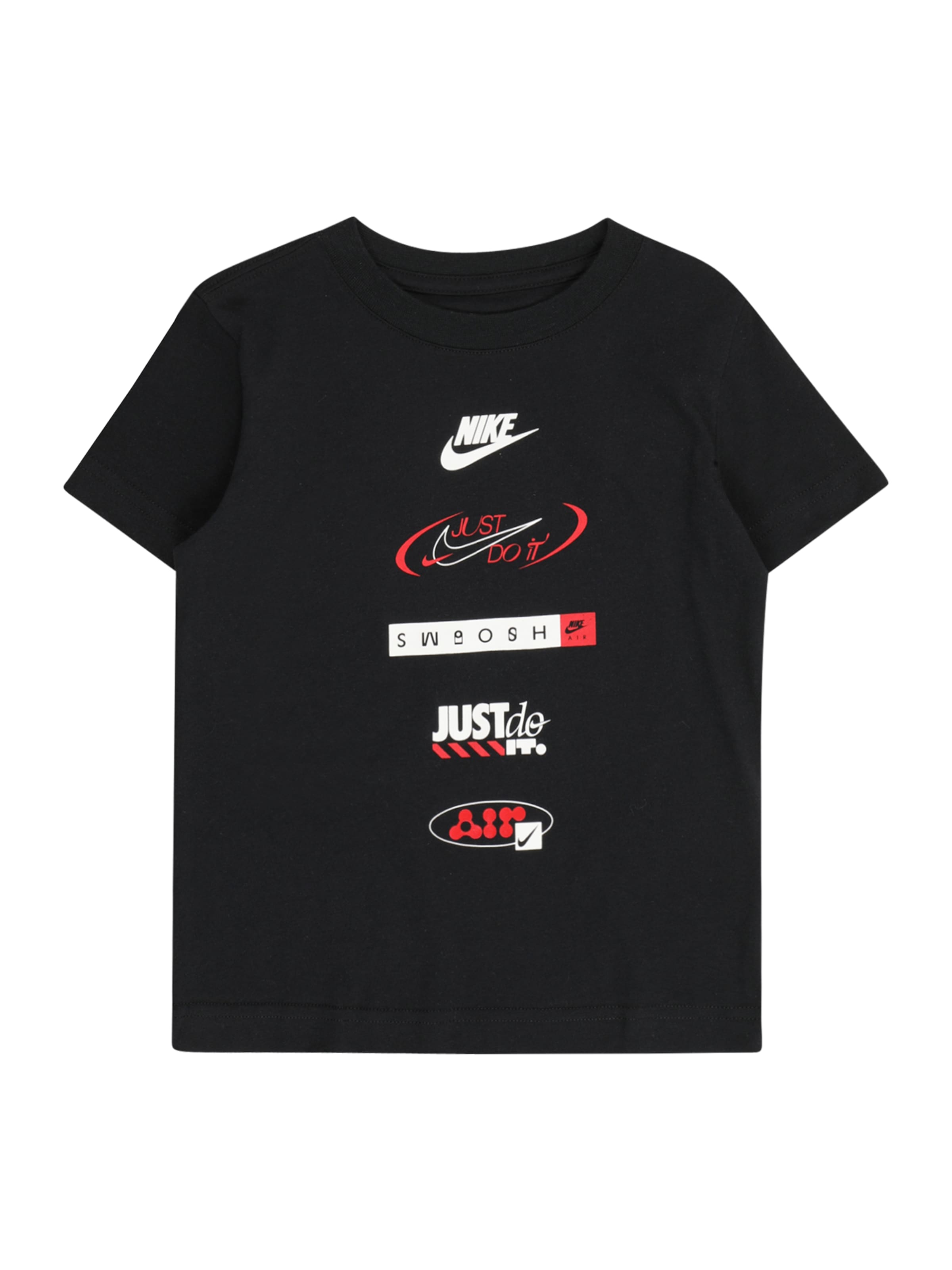 Nike Sportswear Póló 'BRANDMARK STACK' - fekete: elől