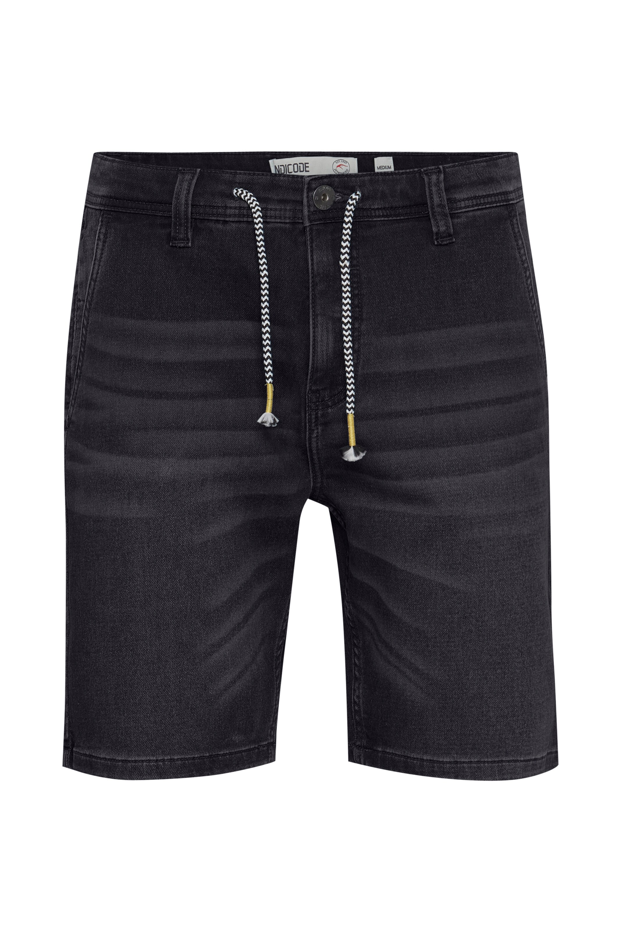 INDICODE JEANS Shorts 'Godo' in Schwarz: Vorderseite