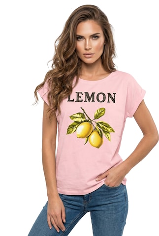 MAKAYA Shirt 'Lemon' in Pink: front