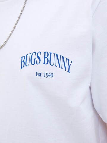 T-Shirt 'JJBUGS BUNNY' JACK & JONES en blanc