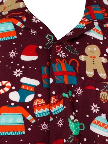King Kameha Regular Fit Hemd 'Christmas Gingerbread'‌‌ in Rot